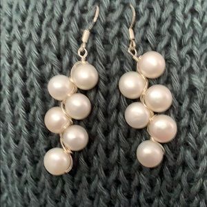 White Freshwater Pearl Earrings